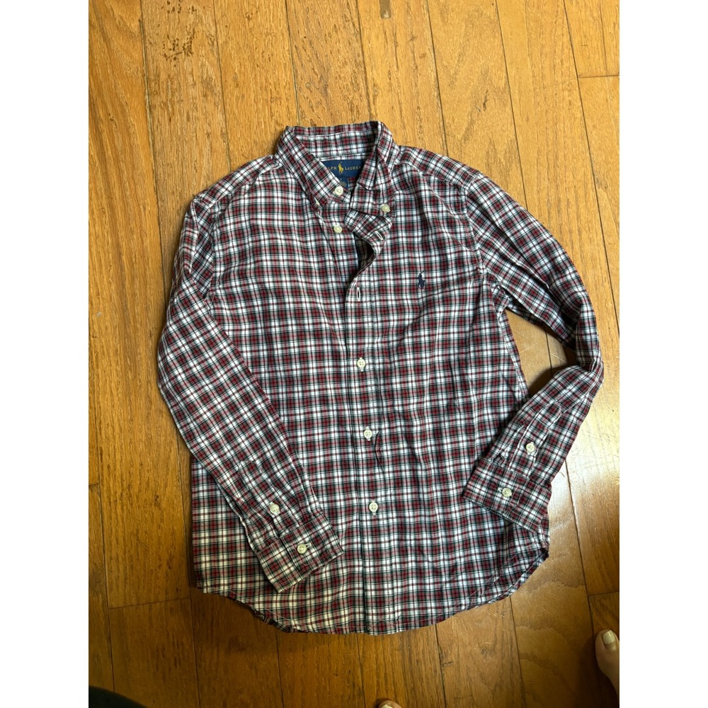 Polo Ralph Lauren Boys Lot 3pc Plaid Shirts & Hampton Straight Jeans Size 7 - Picture 5 of 9